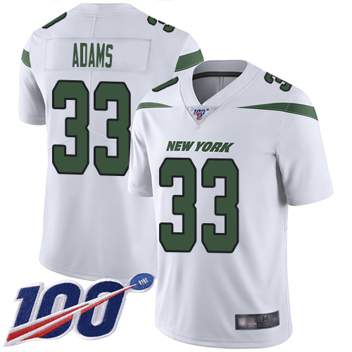 New York Jets Limited White Youth Jamal Adams Road Jersey NFL Football #33 100th Season Vapor Untouchable->youth nfl jersey->Youth Jersey